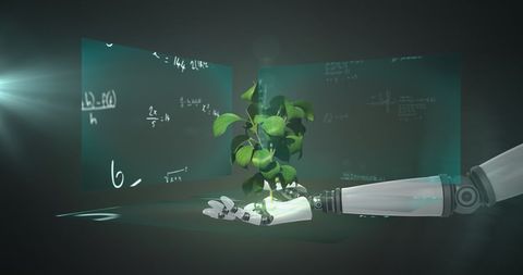 futuristic digital interaction between nature and robotics - Download Free Stock Images Pikwizard.com