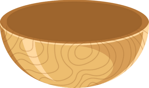 stylized wooden bowl with fluid grain on transparent background - Download Free Stock Videos Pikwizard.com