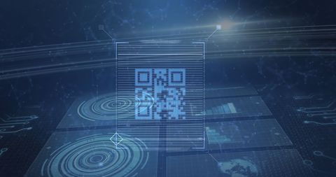 QR Code Scanning in Digital Interface Virtual Environment - Download Free Stock Images Pikwizard.com