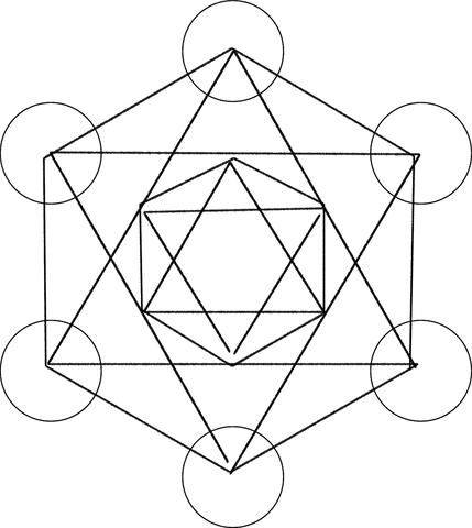 Abstract circular and geometric shapes on transparent background