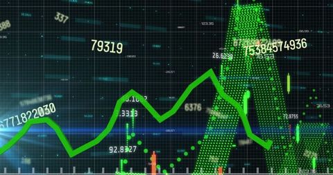 fluctuating financial graph with 3d columns and data points - Download Free Stock Images Pikwizard.com