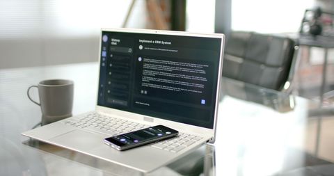 Home Office Desk with AI Chatbot on Laptop and Smartphone - Download Free Stock Images Pikwizard.com