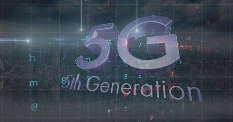 5G Technology and Cybersecurity Concept in Urban Cityscape - Download Free Stock Images Pikwizard.com