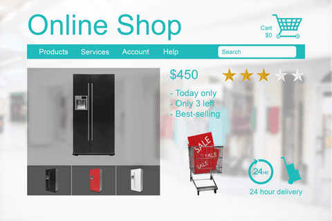 transparent interface design for online appliance marketplace - Download Free Stock Videos Pikwizard.com