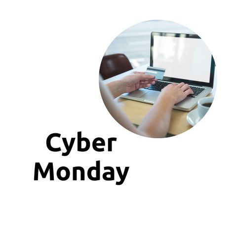 Cyber Monday Shopping Online with Laptop and Credit Card - Download Free Stock Templates Pikwizard.com