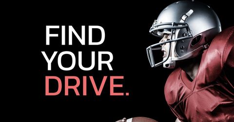motivational football player ready for action with inspirational text - Download Free Stock Templates Pikwizard.com