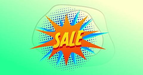 Vintage Pop Art Style Sale Burst with Retro Background - Download Free Stock Images Pikwizard.com