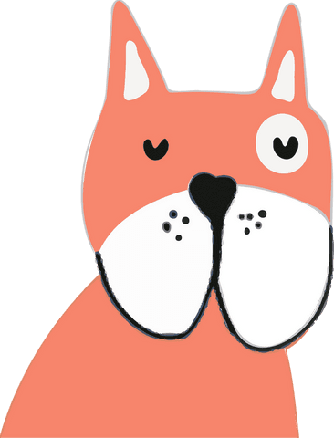transparent flat design cartoon orange dog mascot winking - Download Free Stock Videos Pikwizard.com