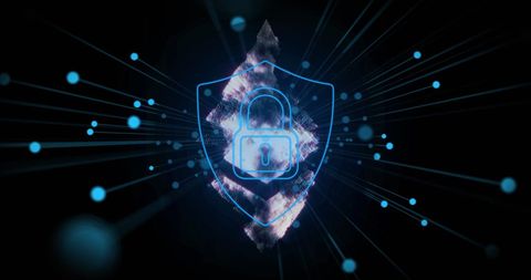 Digital Security Technology with Padlock and Abstract Connections - Download Free Stock Images Pikwizard.com