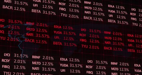 Global Stock Market Analysis Display with Red Data - Download Free Stock Images Pikwizard.com
