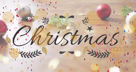 Festive Christmas Ornament Arrangement Background