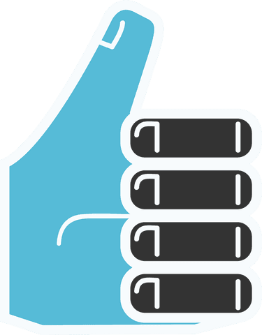 digital thumbs up icon on transparent background vector - Download Free Stock Videos Pikwizard.com