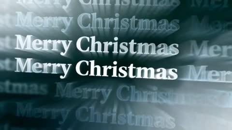 Merry Christmas zooming glowing typography with radial streaks, layered 3D motion