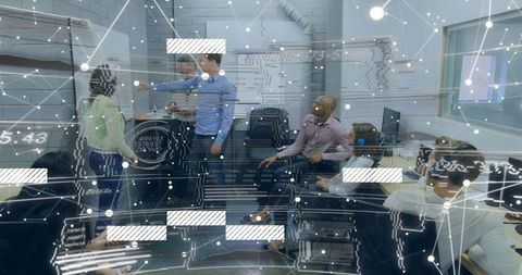 Presenting digital strategy with augmented network overlay in boardroom collaboration