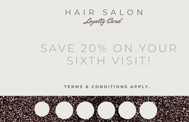 Luxury Hair Salon Loyalty Card Template with Elegant Design - Download Free Stock Templates Pikwizard.com