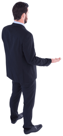 transparent businessman gesturing with open hands - Download Free Stock Videos Pikwizard.com