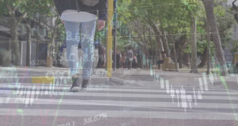 Overlay of Economic Data on Urban Street Scene