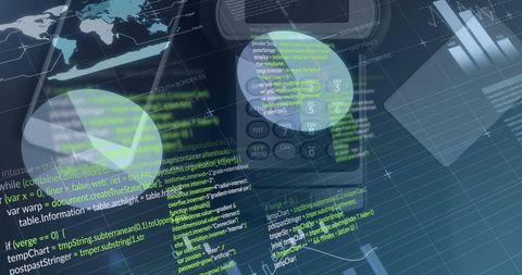 Digital Interface of Calculator and Code for Global Business Insights - Download Free Stock Images Pikwizard.com