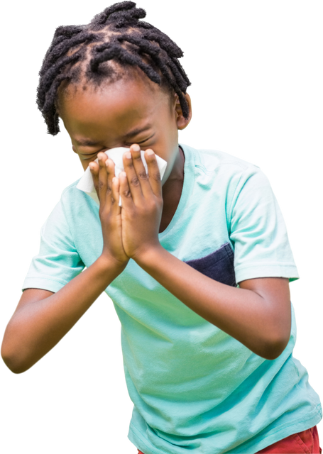 Transparent Young Boy Sneezing in Tissue - Download Free Stock Videos Pikwizard.com