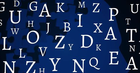 National Puzzle Day Concept with Floating Letters and Brain - Download Free Stock Images Pikwizard.com