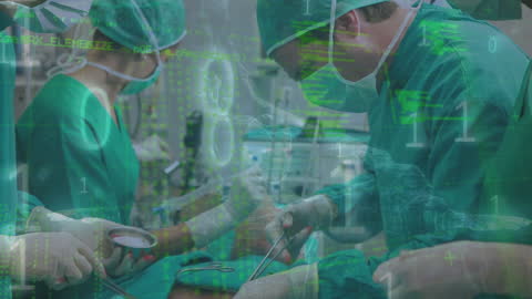 Surgeons Performing Surgery with Virtual Digital Interface