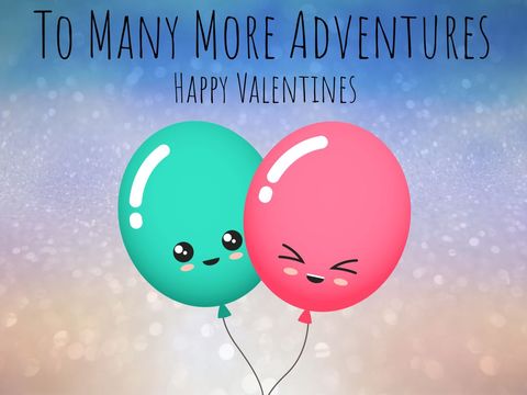 happy valentines celebration with cute smiling balloons - Download Free Stock Templates Pikwizard.com