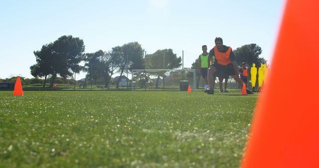 Youth Soccer Training Drills on Sunny Field - Download Free Stock Images Pikwizard.com