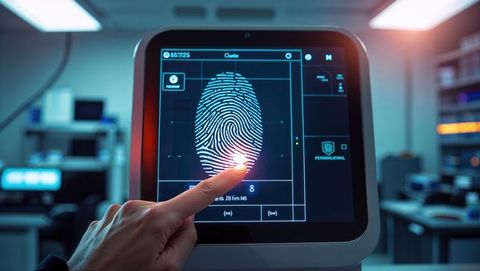 Using biometrics technology fingerprint scanner for criminal record verification in laboratory