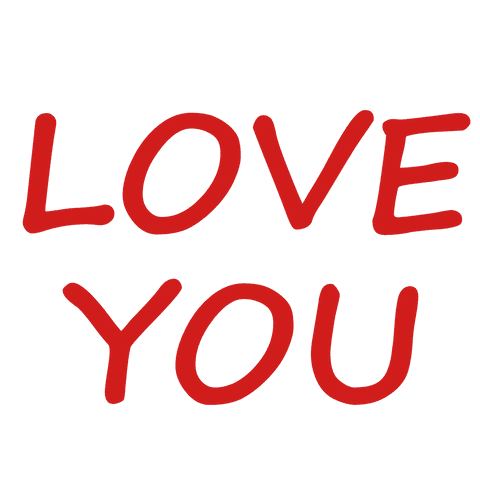 Love You Text in Bold Red Font on Transparent Background - Download Free Stock Videos Pikwizard.com