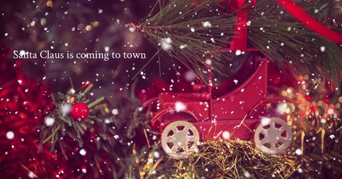Festive christmas sleigh amidst glittering holiday decor