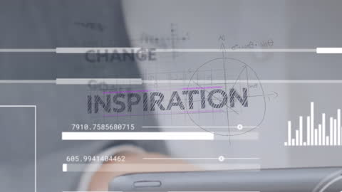 Digital Business Inspiration Overlay with Data Graphics