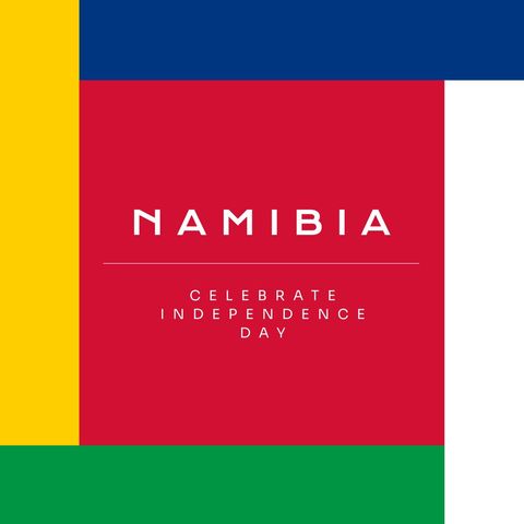 Namibia Independence Day Colorful Celebration Graphic Poster - Download Free Stock Templates Pikwizard.com