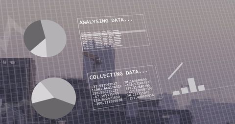 Digital Data Processing with City Overlay Concept - Download Free Stock Images Pikwizard.com