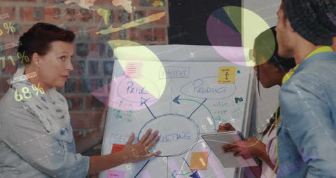 Team Collaborating on Marketing Strategy with Data Analytics