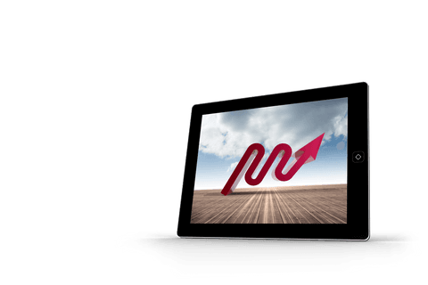 Transparent Tablet with Red Arrow Illustration Growing - Download Free Stock Videos Pikwizard.com