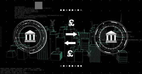 Digital Currency Exchange in Futuristic Virtual Cityscape - Download Free Stock Images Pikwizard.com