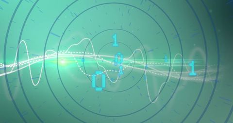 Digital Network Interface with Dynamic Data Streams - Download Free Stock Images Pikwizard.com