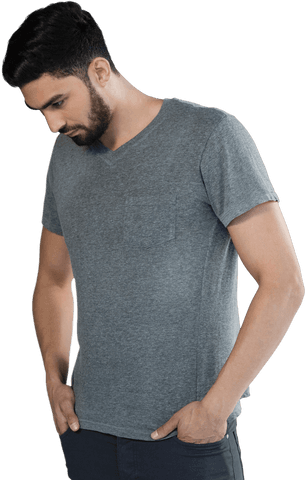 Man in Gray T-Shirt Posing with Transparent Background - Download Free Stock Videos Pikwizard.com