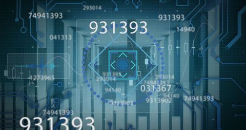 Digital Interface with Financial Data and Scanning Overlay - Download Free Stock Images Pikwizard.com