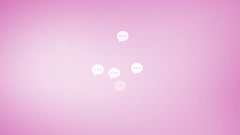Animated Speech Bubbles on Pink Background for Digital Communication