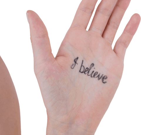 Transparent Hand-Palm with I Believe Message Symbolizes Hope - Download Free Stock Videos Pikwizard.com