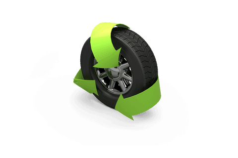 transparent tyre with green recycling symbol for eco compliance - Download Free Stock Videos Pikwizard.com