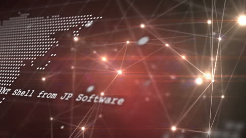 Digital Global Network and Data Processing Animation