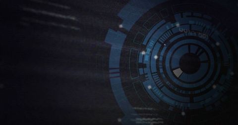 Futuristic hud interface with digital abstract patterns