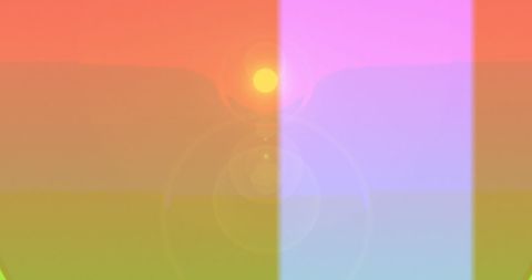 Abstract Sunset Landscape with Lens Flare and White Strips - Download Free Stock Images Pikwizard.com