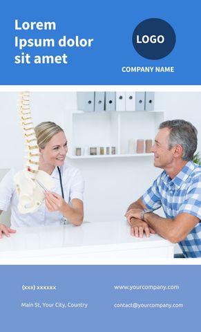 Medical Consultation with Spine Model in Healthcare Office - Download Free Stock Templates Pikwizard.com