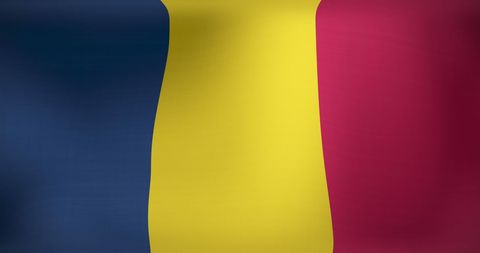 Waving Romanian Flag Symbolizing National Pride