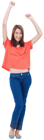 excited teenager in casual wear with transparent background - Download Free Stock Videos Pikwizard.com