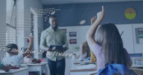 Schoolchildren Engaging in Classroom Activity with Teacher