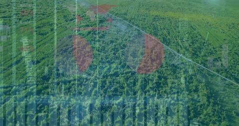 Innovative agriculture: digital crop data tracking above farmland